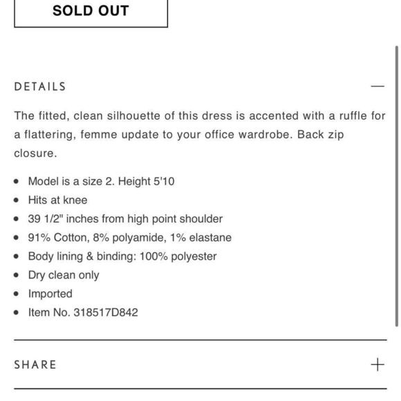 Rebecca Taylor stretch tweed ruffle dress NWT - Picture 4 of 9